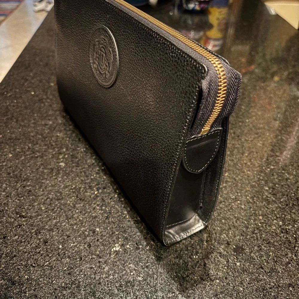 Black Leather Men's Clutch by A. Testoni